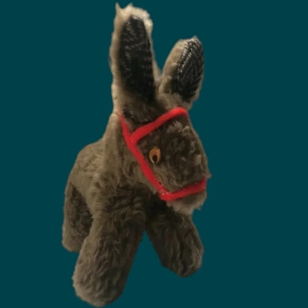 Vintage stuffed plush donkey "8.5" - Picture 2 of 8